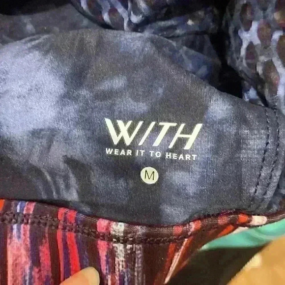 NWT PELOTON & WITH(WEAR IT TO HEART) Sports Bra SIZE MEDIUM SUPER BRIGHT
COLORS - Picture 3 of 4